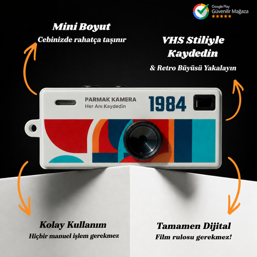 Nandy Home Mini Dijital Retro Kamera - Selfie Video Vlog Kamerası Mini Fotoğraf Makinesi